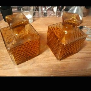 Set of 2 Vintage Decanters